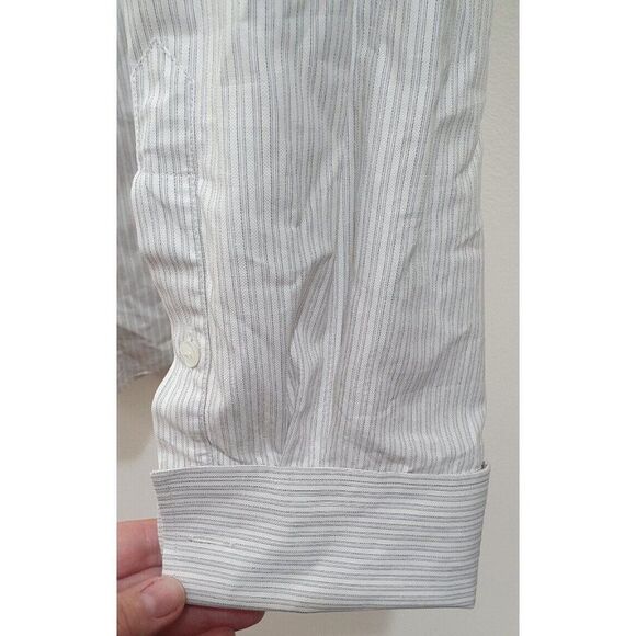 Burberry London Men’s 16.5 42 Sz L Striped Long Sleeve Button Down Cotto… - Picture 10 of 15
